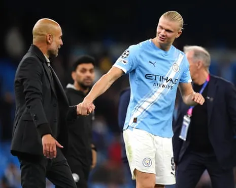 Erling Haaland Enters Exclusive Champions League 50-Goal Club, Hailed by Pep as CR7 and Lionel Messi's Fellow Monster
